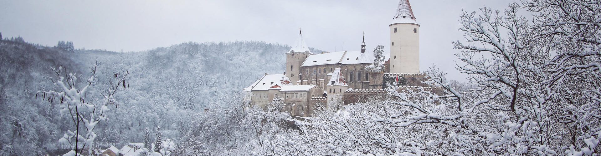 hrad Křivoklát v zimě