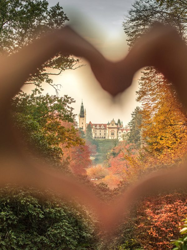 Srdce, zámek Průhonice, Průhonická park