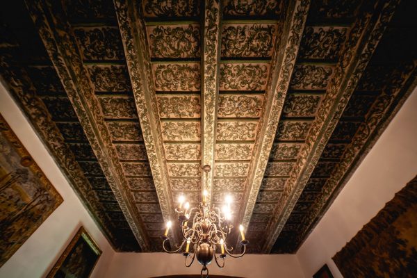 Záklopový strop na zámku Radim