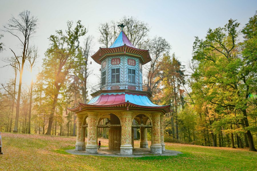 Čínský pavilon v zámeckém parku Vlašim