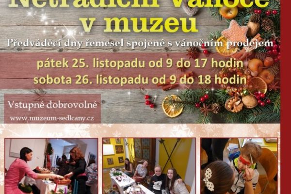 Netradiční Vánoce v Muzeu Sedlčanska – plakát