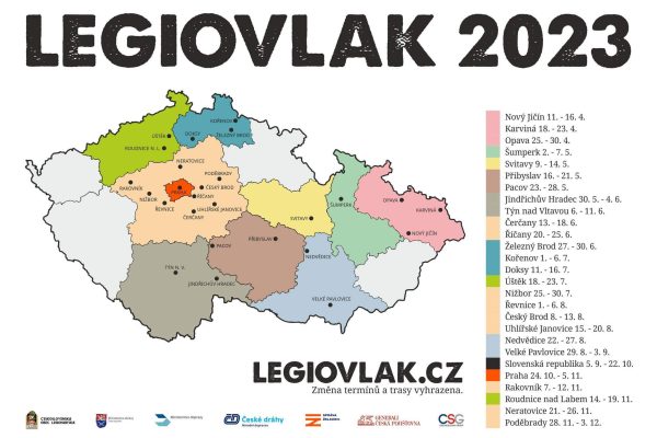 Jízdy Legiovlaku v roce 2023