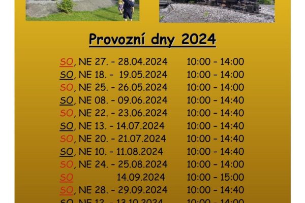 Plán jízd železnice Dalecký